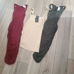 Elegant Midi Dress Collection - Red and Gray dresses
ONLY